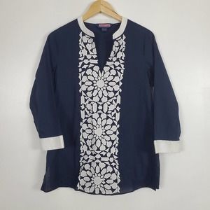 Vineyard Vines tunic, blue, small 100% cotton